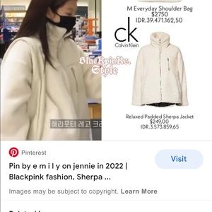 Calvin Klein Relaxed Padded Sherpa Jacket NWT